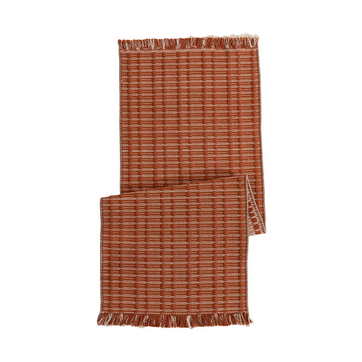 Coarse woven scarf made of cotton-linen with fringes Kalsten