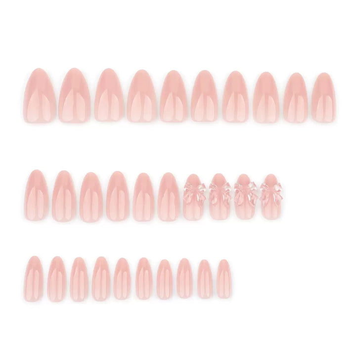 Elegant false nail tips with floral 3D embellishments Kalsten