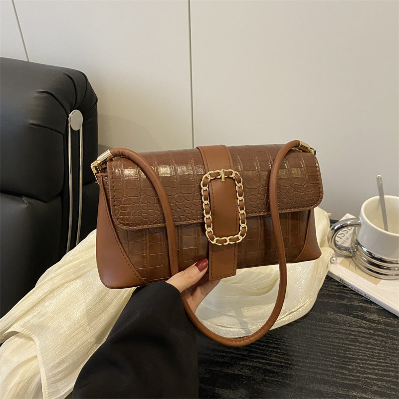 Crocodile Patterned Chain Strap Handbag Kalsten