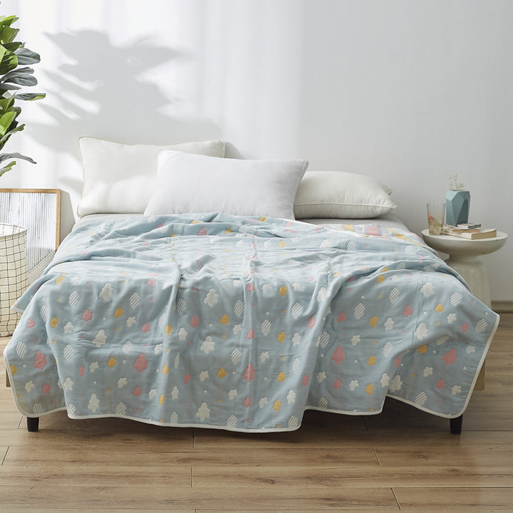 Women Elegant Blanket with Subtle Leaf Pattern Kalsten