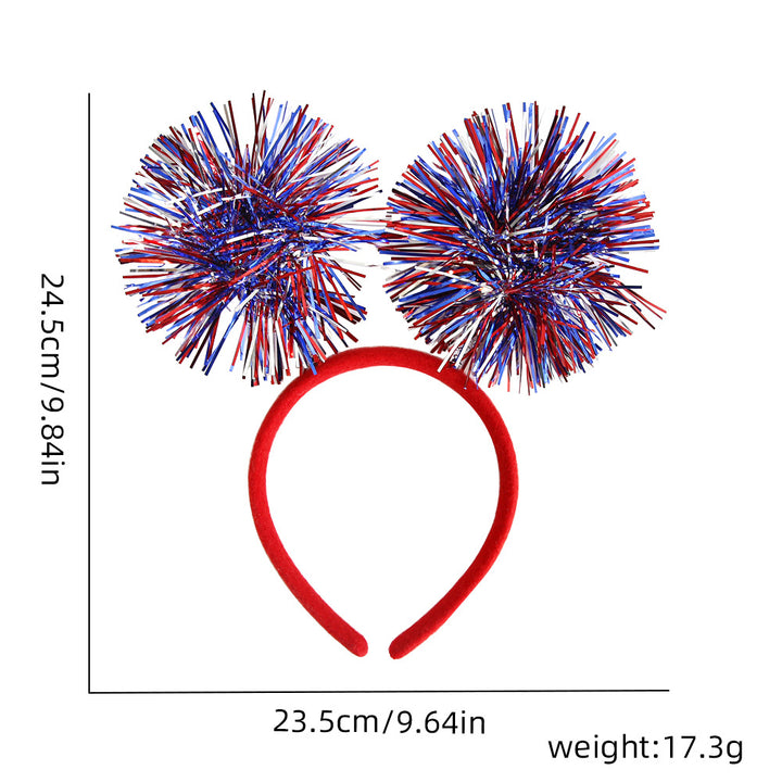 Unisex nan more patriotic festival headband with star and flag pom poms Kalsten