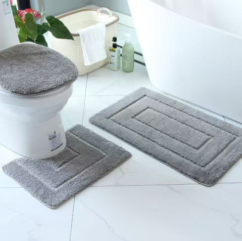 Plush Bath Mat Set Kalsten