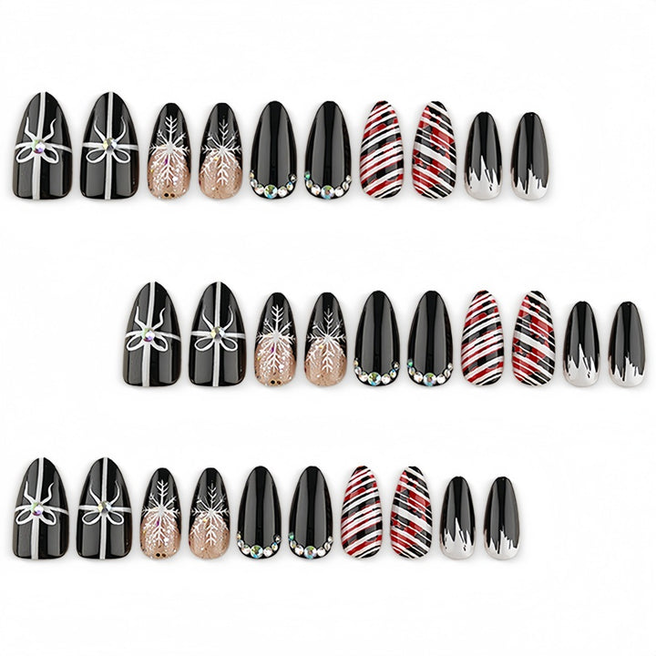 Artificial nails with festive Christmas designs Kalsten