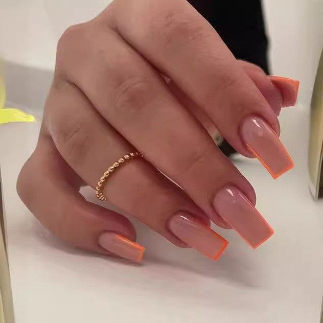 Artificial nail tips with glamorous design and neon accents Kalsten