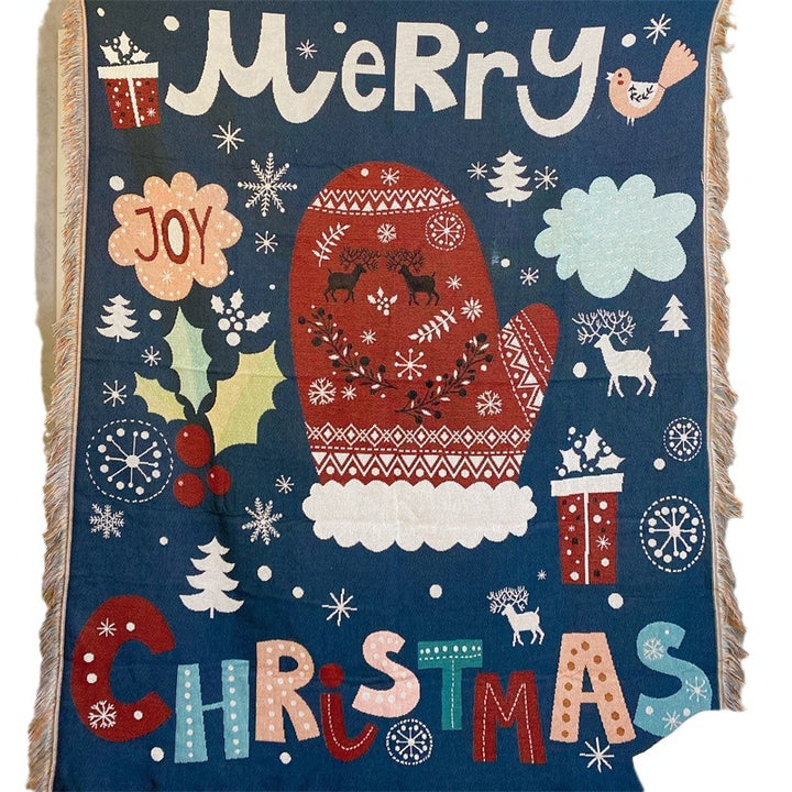 Festive Holiday-Themed Throw Blanket