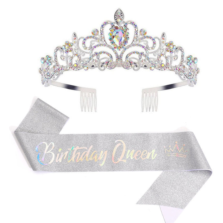 Women's festive birthday sash with glitter Kalsten