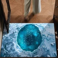Artistic Water Ripple Print Area Mat Kalsten