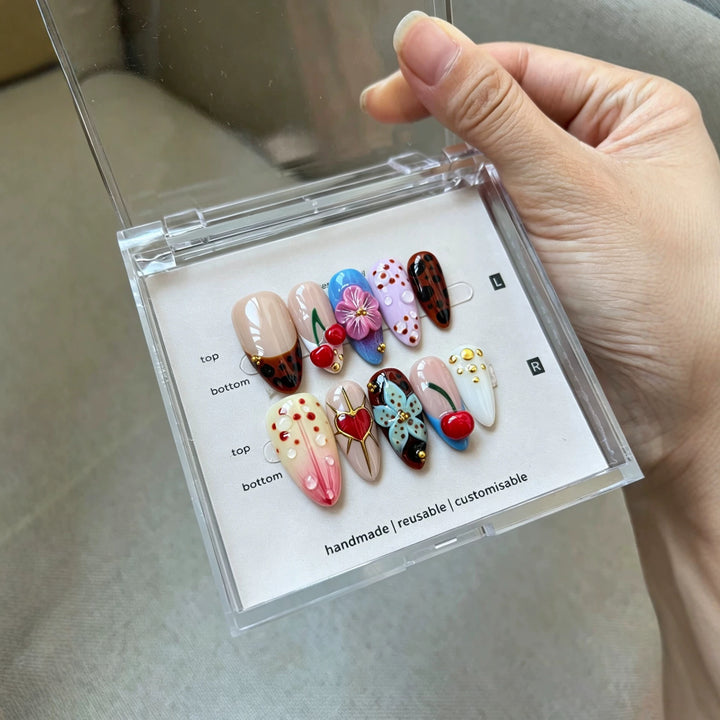 Customizable Artistic Press-On Nail Set