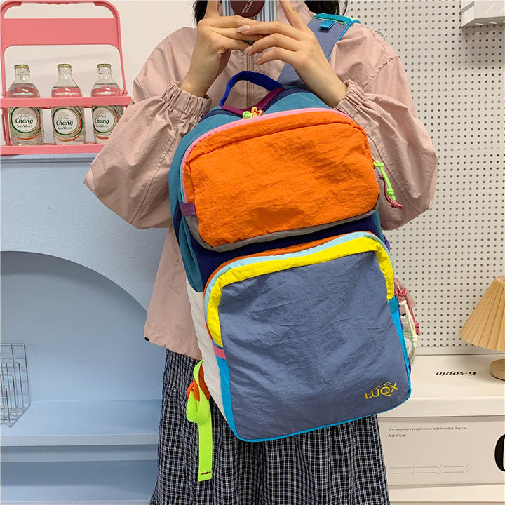 Multi-Compartment Colorful Backpack Kalsten