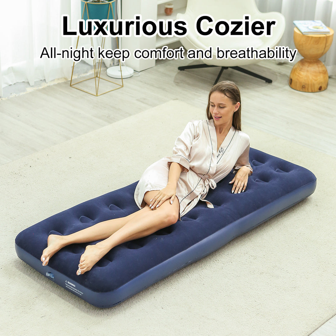 Women's Inflatable Luxury Air Mattress with Soft Velour Surface Kalsten