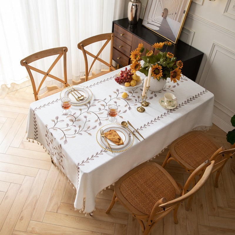 Bohemian Leaf Pattern Tablecloth