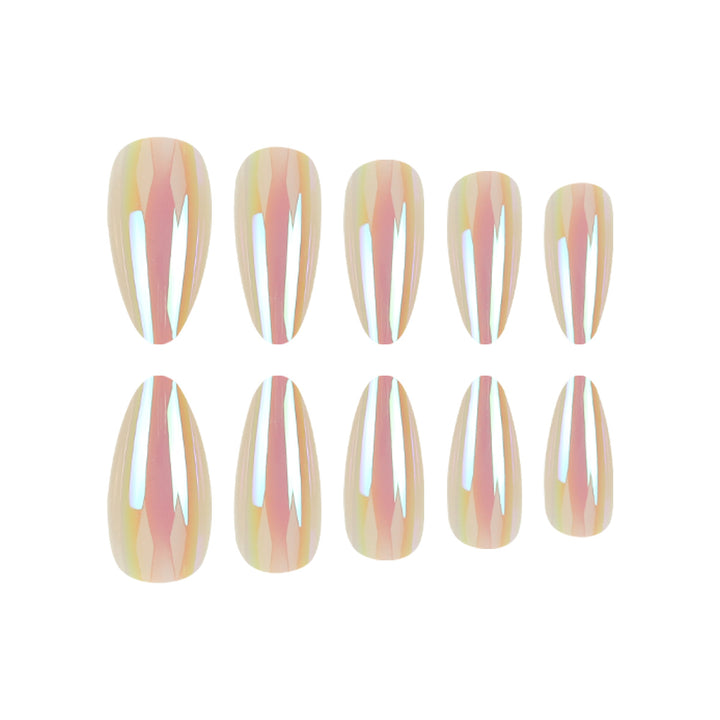 Iridescent Almond Shape Press-On Nails Kalsten