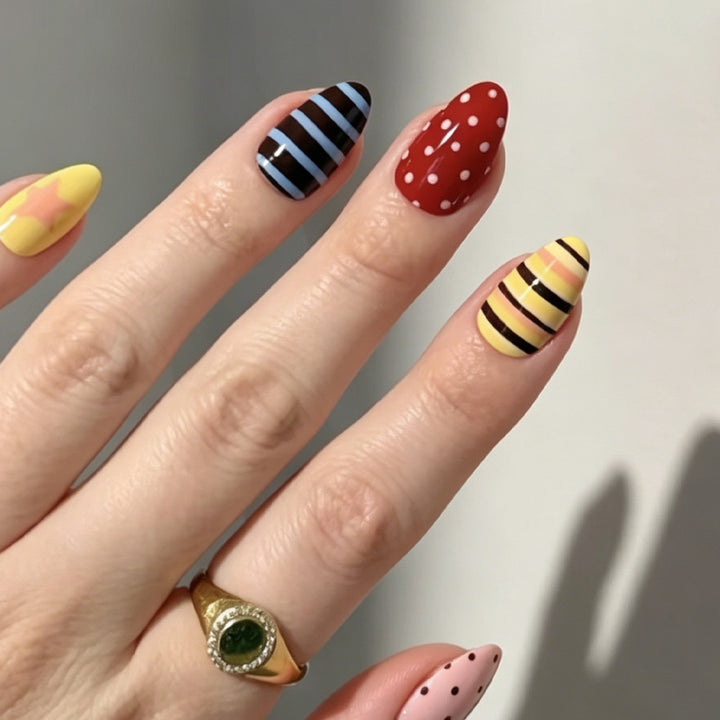 Artistic Patterned Stiletto Nails Kalsten