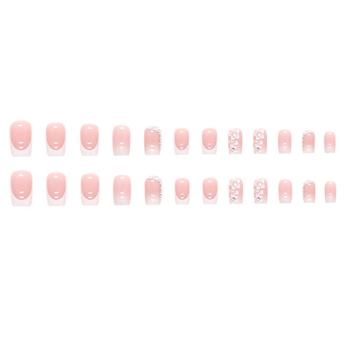 Deluxe Floral Acrylic Press-On Nail Tips Kalsten