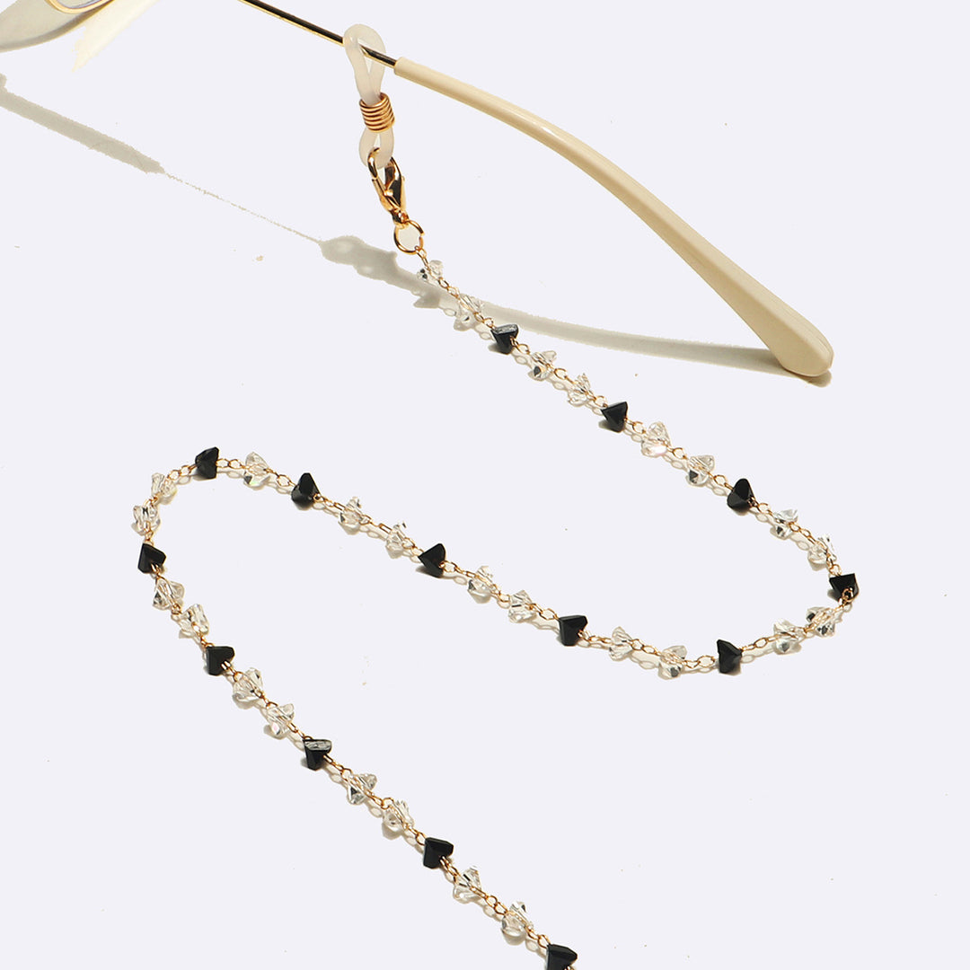 Fashionable Heart-Shaped Beaded Eyewear Chain Kalsten