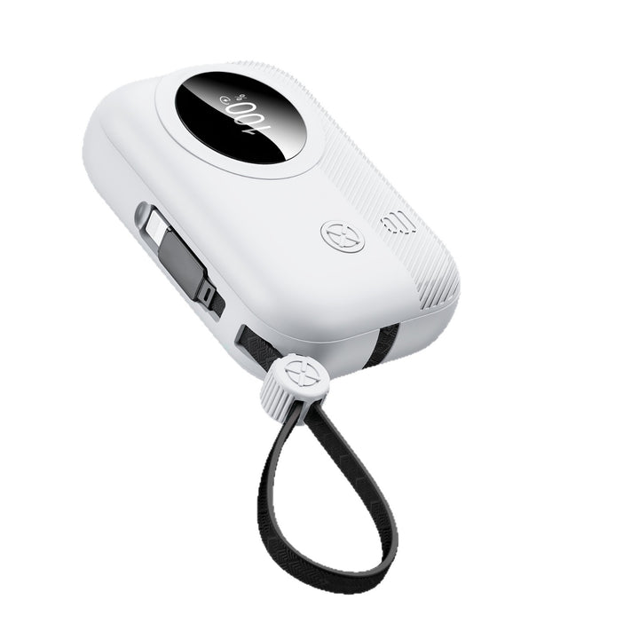 Compact power bank with integrated charging plug and digital humidity indicator Kalsten