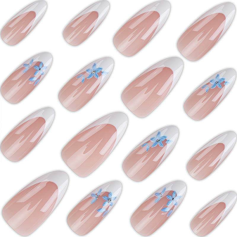Elegant Floral Accent Press-On Nail Set Kalsten
