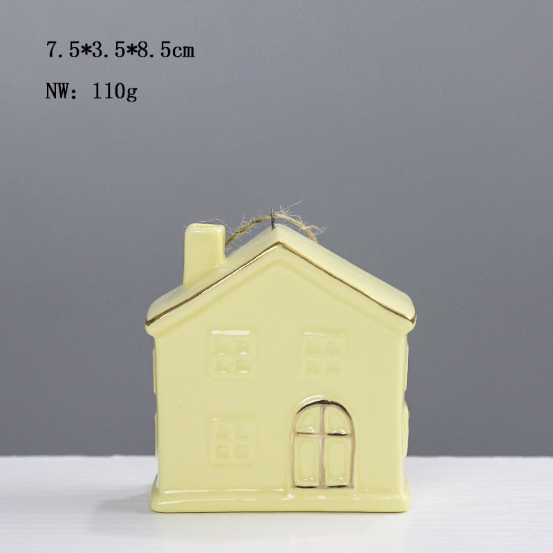 Ceramic House-Shaped Decorative Kalsten