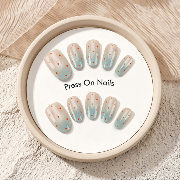 Decorative Press-On Nail Art with Ombre Design Kalsten