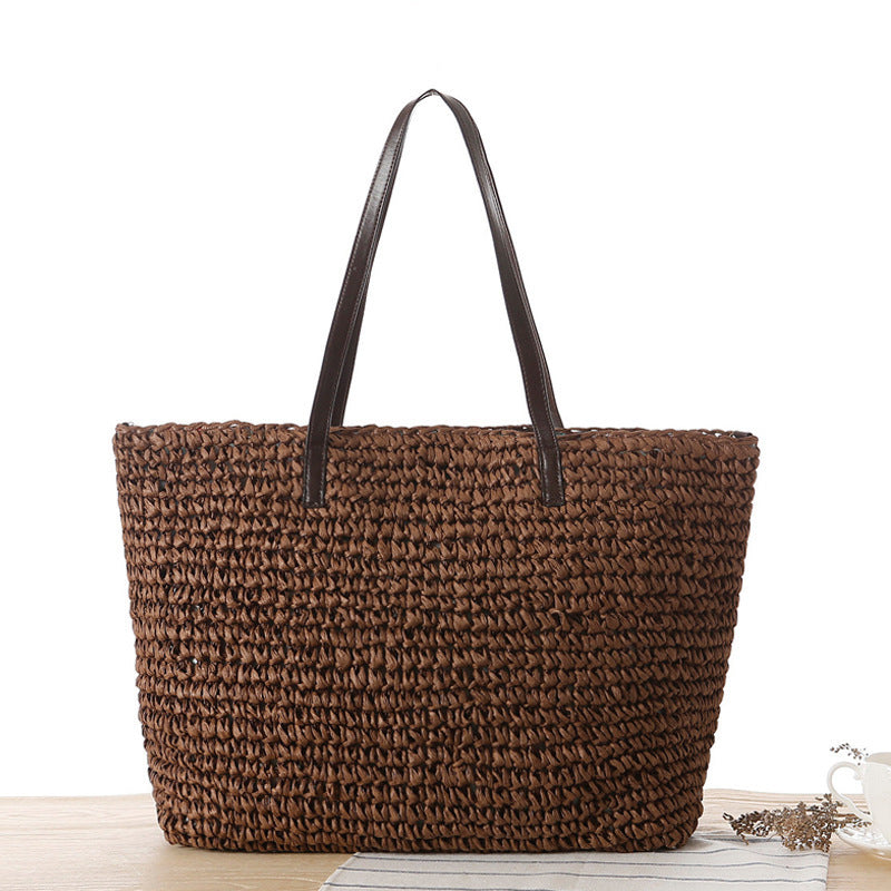 Braided beach bag with sturdy zipper Kalsten