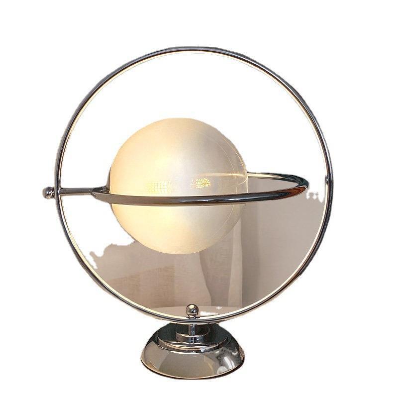 Artistic Table Lamp with Dual Circular Design