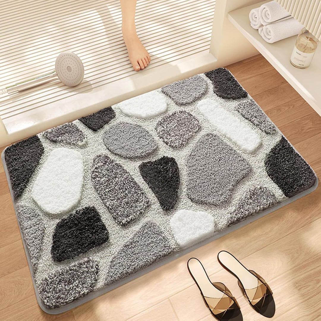 Textured Stone Design Bath Mat