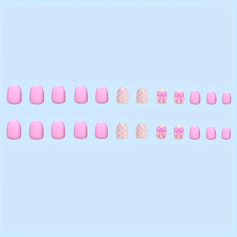 Decorative Bow-Accent Press-On Nails Kalsten