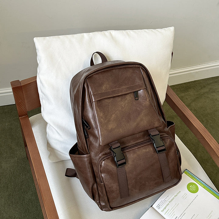 Vintage-Style Leather Backpack Kalsten