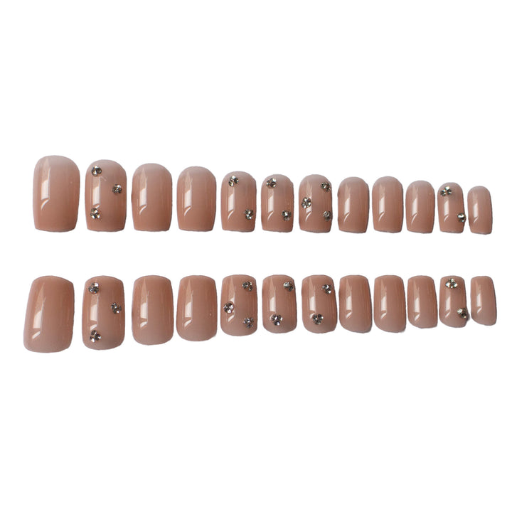 Decorative Nail Art with Rhinestone Accents