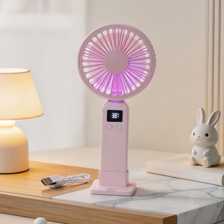 Women Portable Mini Fan with Digital Control Kalsten