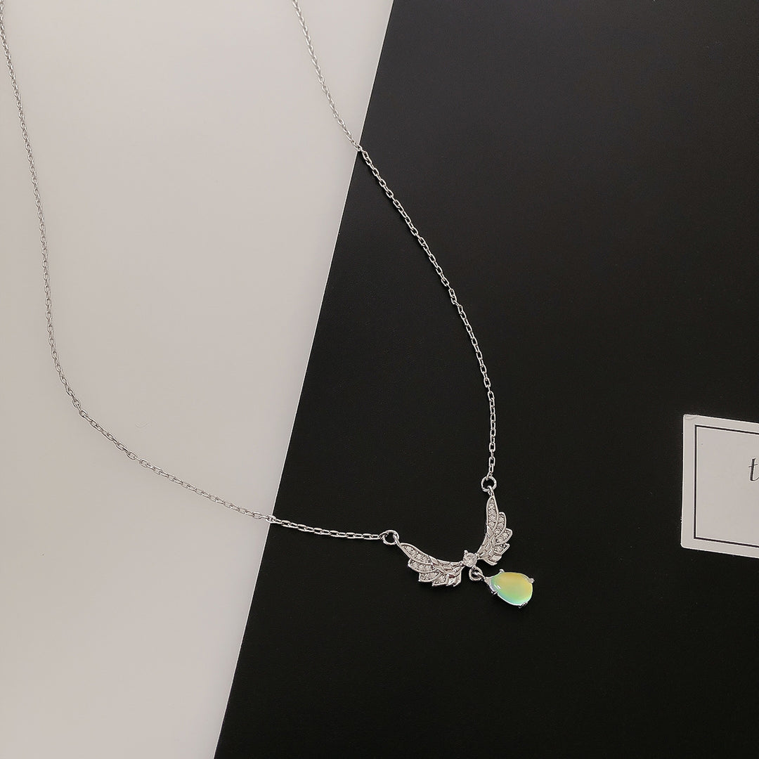 Elegant Winged Pendant Necklace Kalsten