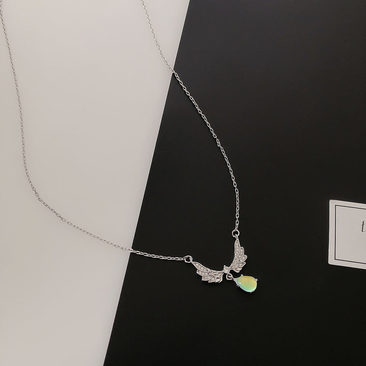 Elegant Winged Pendant Necklace Kalsten