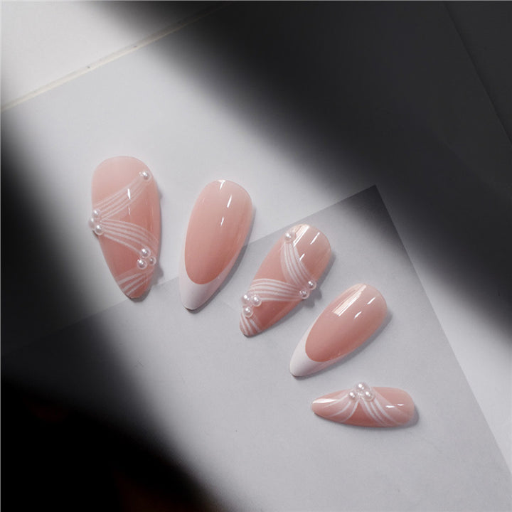 Elegant French Tip Press-On Nails Kalsten
