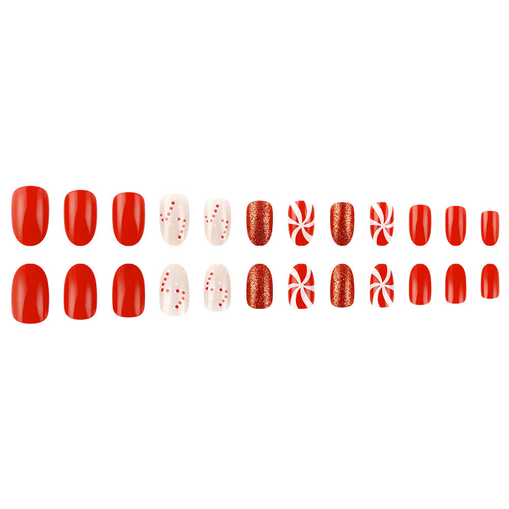 Festive Candy-Themed Press-On Nails Kalsten