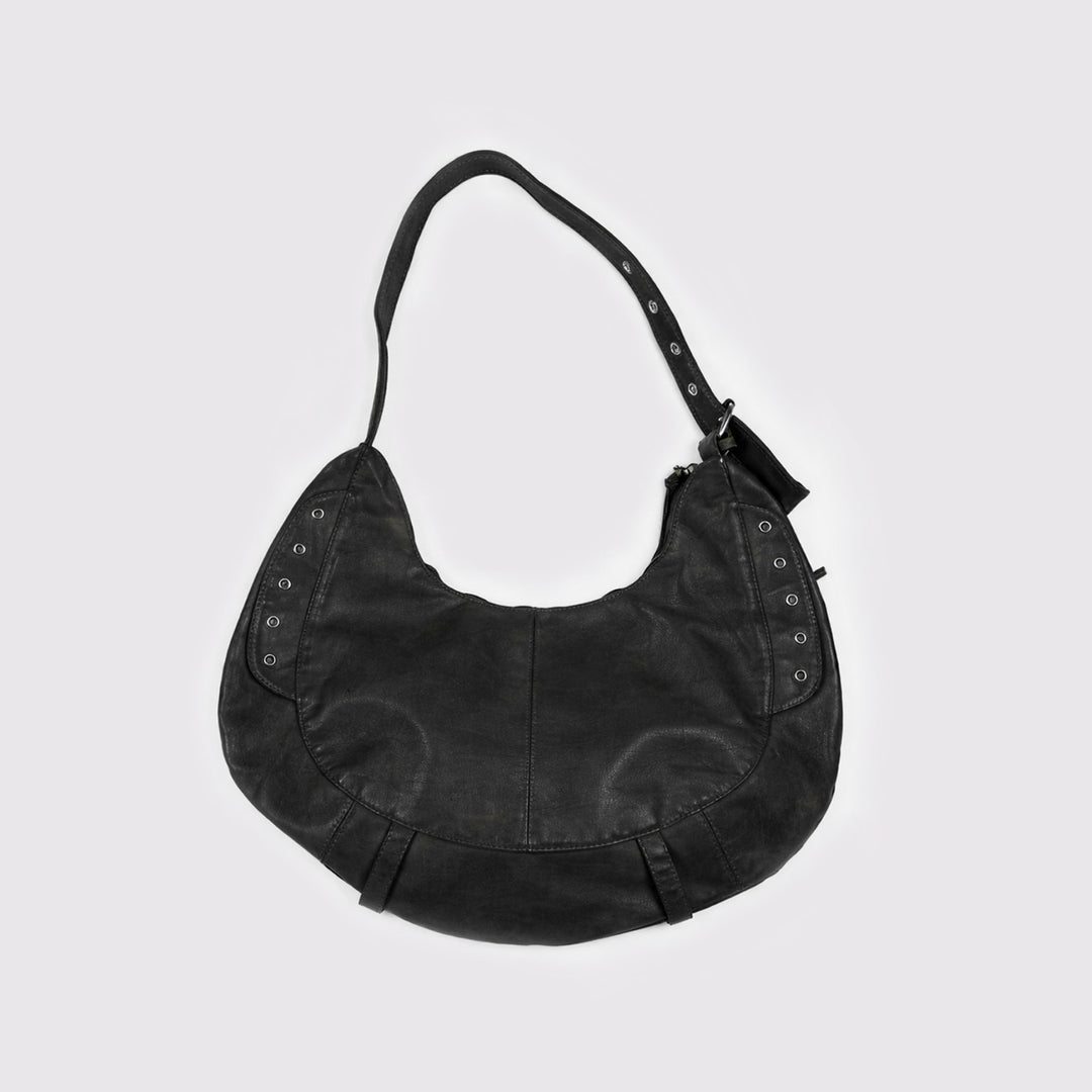 Multi-Pocket Slouchy Leather Hobo Bag