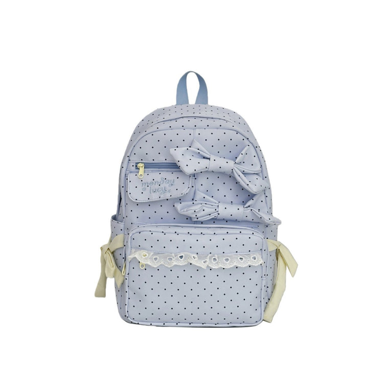 Backpack with Playful Bows and Practical Storage Solutions Kalsten