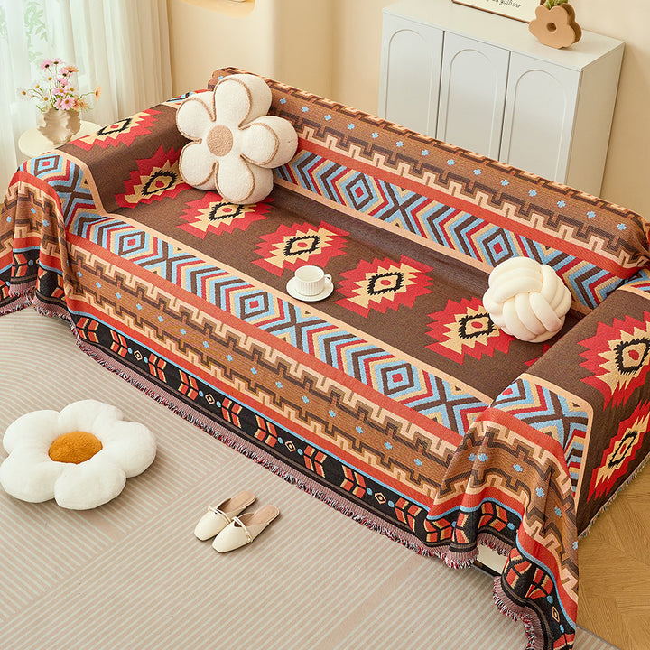 Bohemian Patterned Sofa Throw Blanket
