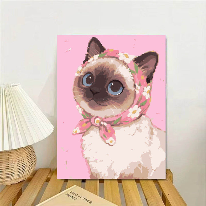Cat-Themed Illustrated Wall Art Print Kalsten