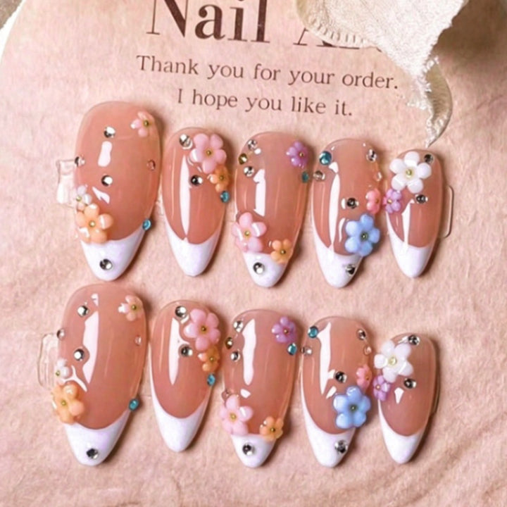Artificial nails with floral designs Kalsten