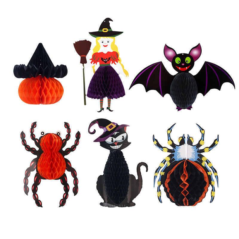 Halloween Themed Honeycomb Pumpkin Decoration Kalsten