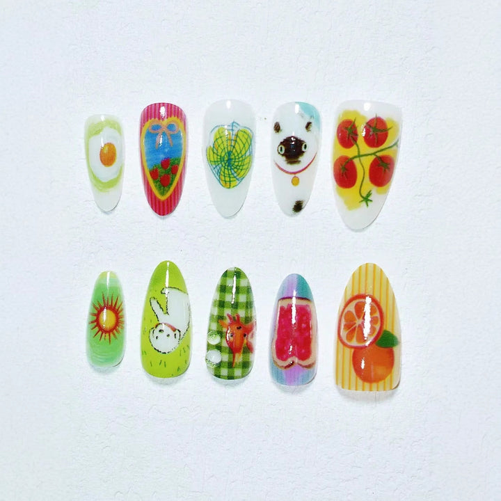 Artistic Themed Press-On Nail Set Kalsten