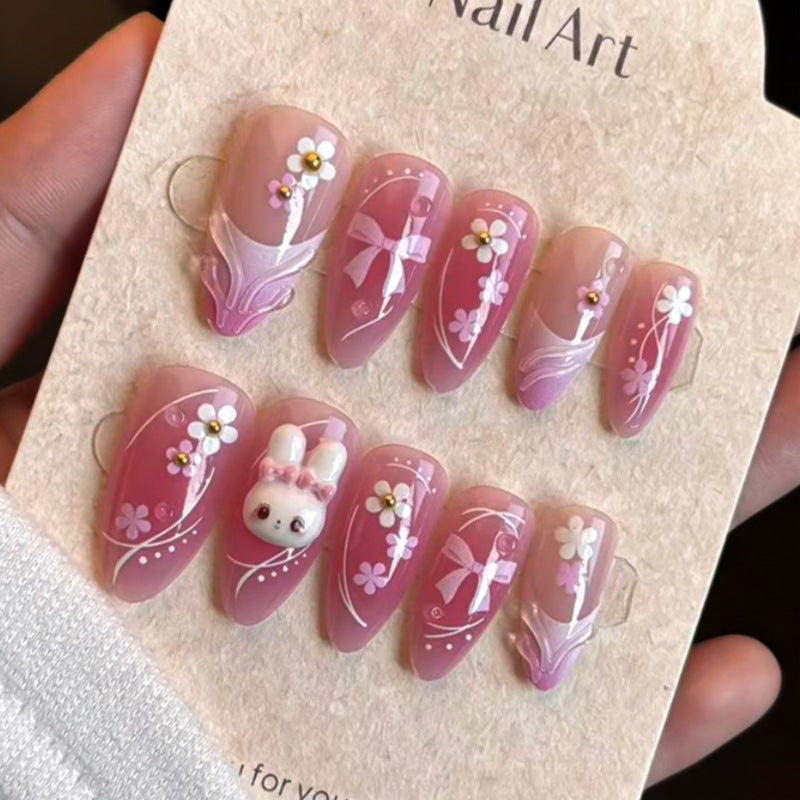 Artistic Playful Bunny Press-On Nail Set Kalsten
