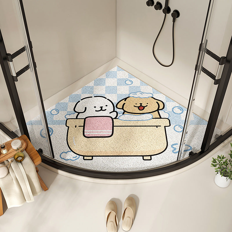 Cartoon Animal-Themed Shower Mat