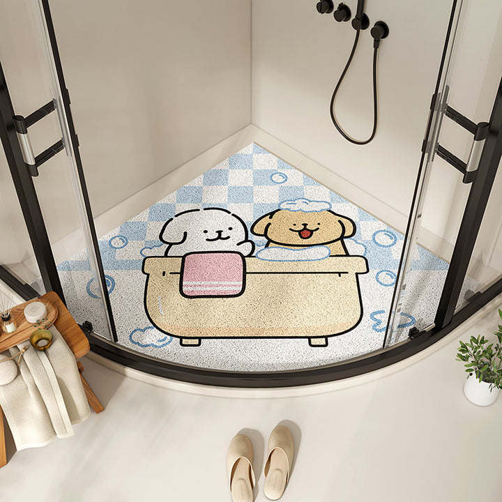 Cartoon Animal-Themed Shower Mat