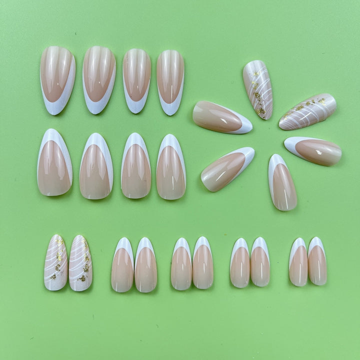 Elegant Almond-Shaped Nail Extensions Kalsten