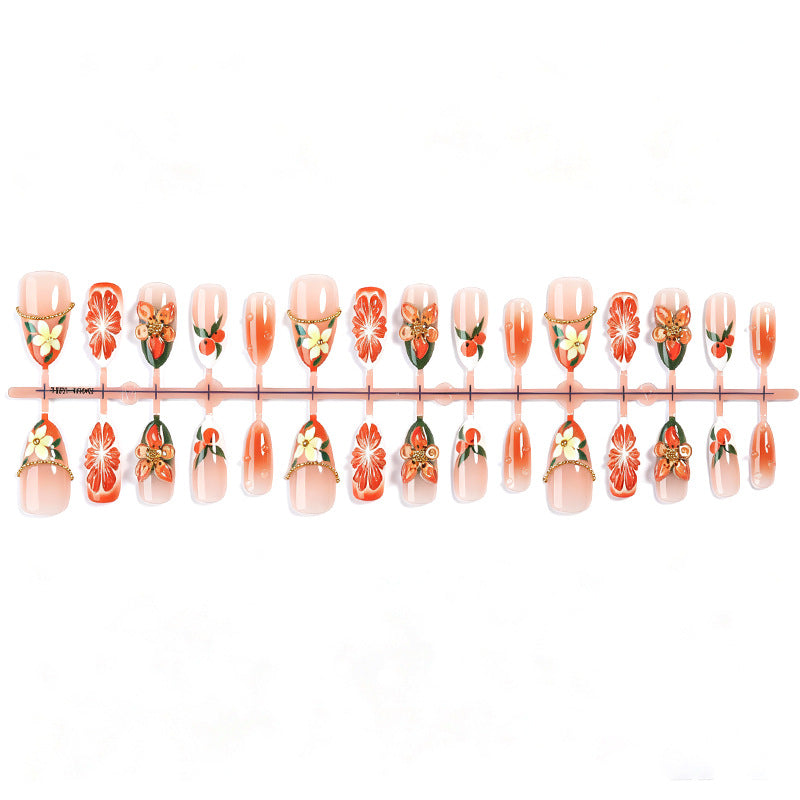 Floral Themed Press-On Nail Set Kalsten