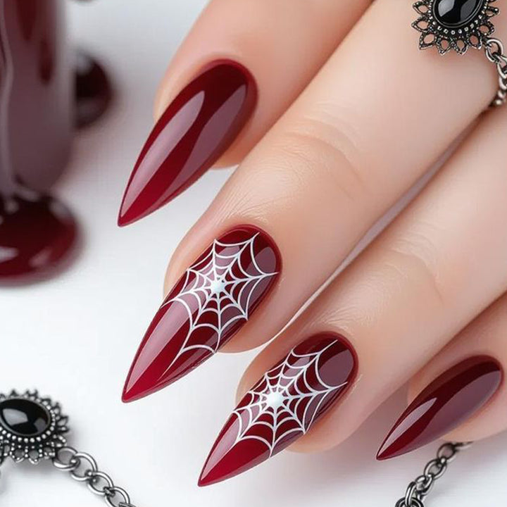 Halloween-Themed Stiletto Nail Art Extensions Kalsten