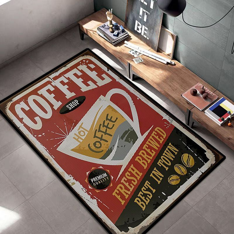 Vintage Whiskey-Themed Area Rug