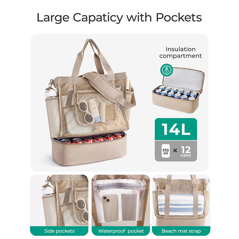 Multifunctional cooler bag with practical outer pockets Kalsten