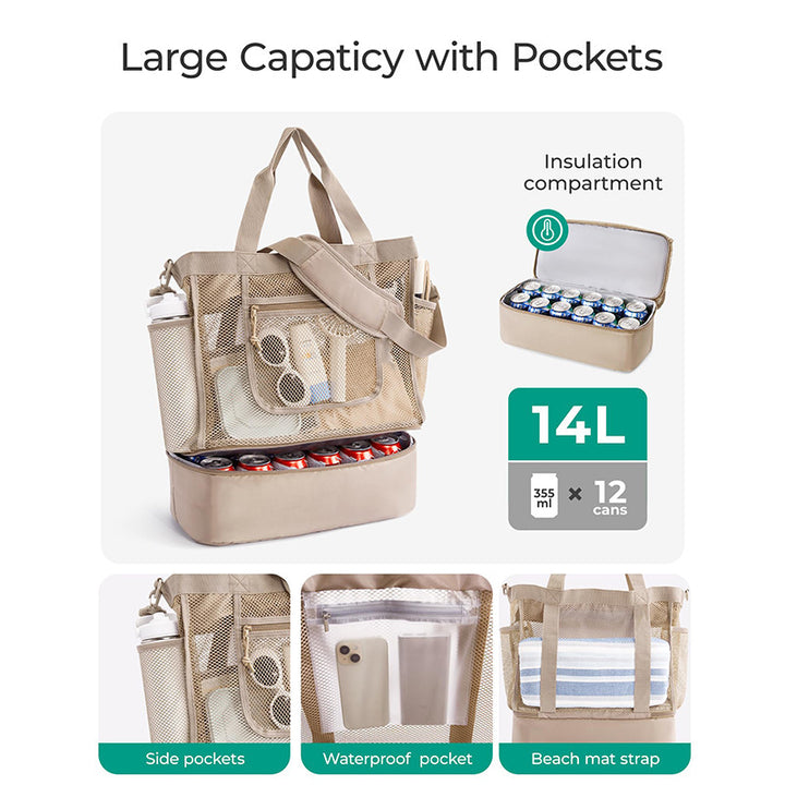 Multifunctional cooler bag with practical outer pockets Kalsten